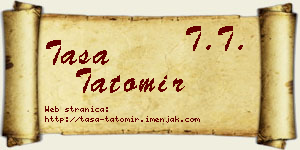 Tasa Tatomir vizit kartica